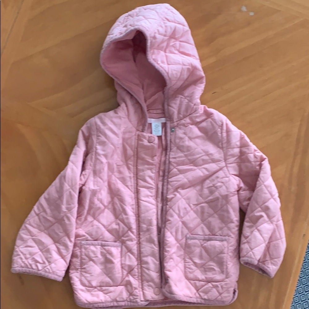 Janie and Jack Pink Quilted Barn Coat - Size 4T-5T